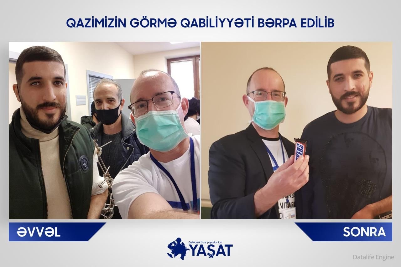 Qazimizin görmə qabiliyyəti bərpa edilib
