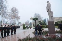 Heydər Əliyevin anım günü Bərdədə dərin hüznlə qeyd edildi
