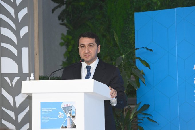 Prezidentin köməkçisi: “Azərbaycan qlobal təhlükəsizlik və yardım missiyasına töhfə verir” Prezidentin köməkçisi: “Azərbaycan qlobal təhlükəsizlik və yardım missiyasına töhfə verir”