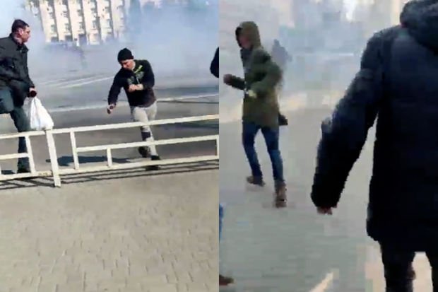 Rusiya hərbçiləri Xarkovda etiraz edən sakinləri gülləbaran etdi - ANBAAN