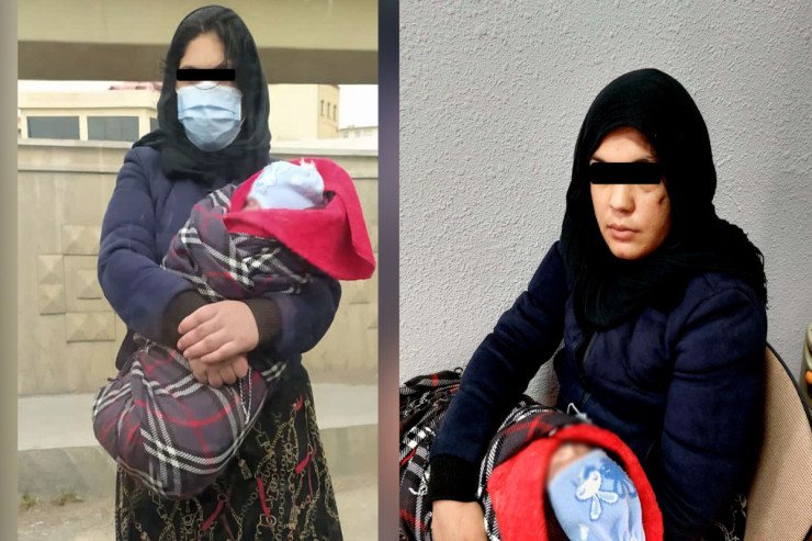 Bakıda körpə uşağı ilə dilənçilik edən qadın saxlanıldı