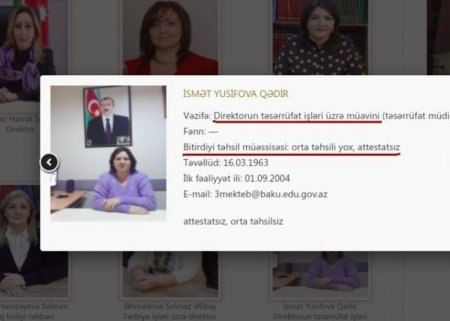 Attestatsız direktor müavini işləyən qadınla bağlı araşdırma başladı