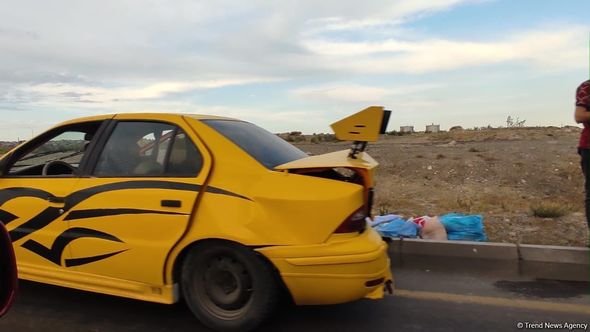 Bakıda zəncirvari qəza: Üç avtomobil toqquşdu - FOTO