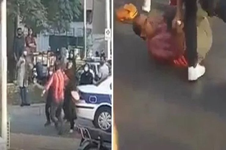 İranda qadını döyən kişinin başına OYUN AÇDILAR