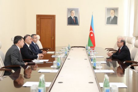 Səhiyyə Nazirliyində Dünya Tibb Təhsili Federasiyasının prezidenti ilə görüş keçirilib - FOTO Səhiyyə Nazirliyində Dünya Tibb Təhsili Federasiyasının prezidenti ilə görüş keçirilib - FOTO