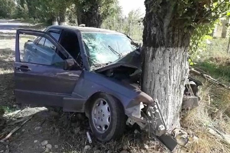 Masallıda "Mercedes" ağaca çırpıldı, sürücü öldü